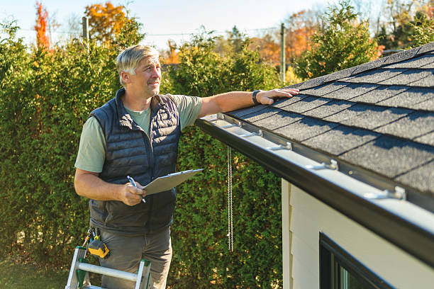 Professional Hail Damage Roof Repair technician working in Lyndon, IL
